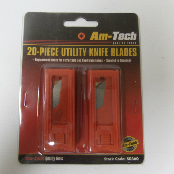 Amtech 20 Piece Utility Knife Blades