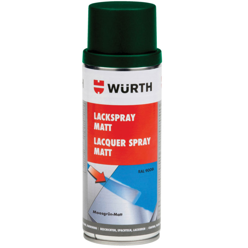 Wurth Lacquer Spray Matt Black 400ml 